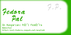 fedora pal business card